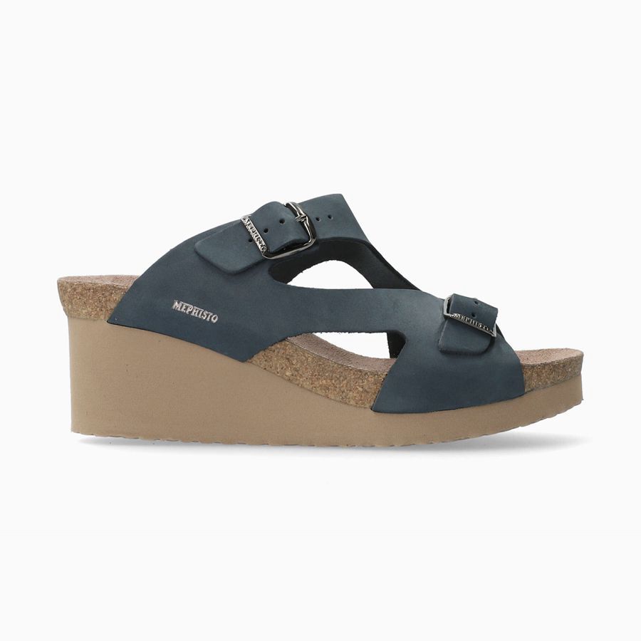 Mephisto TERIE Nubuck Sko 9506341-KG - Kilehæl Dame Marineblå